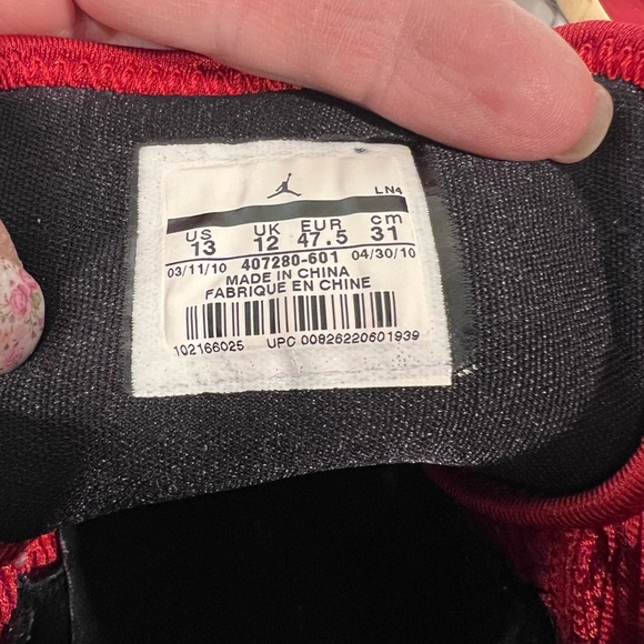 Nike vintage 2010 Air Jordan pre-game XT Varsity Red & White, Men’s size 13 - Picture 3 of 5